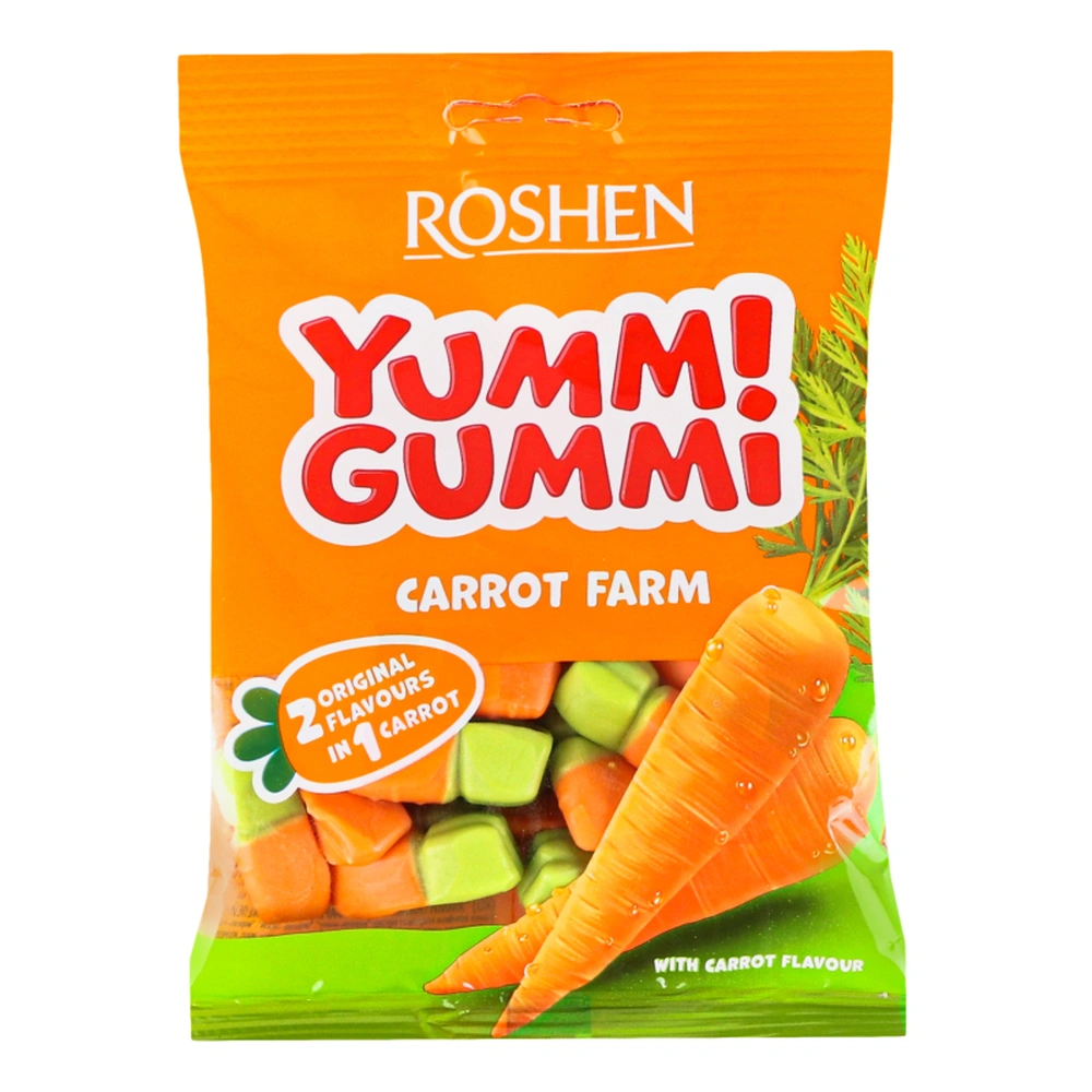 Yukumi00 Жувальні цукерки Рошен Yummi Gummi Carrot Farm 70 г