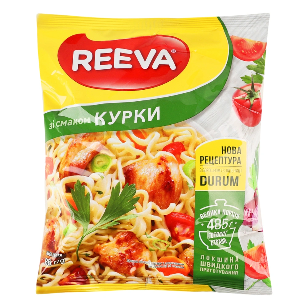 Локшина Reeva 85г. зі смаком курки