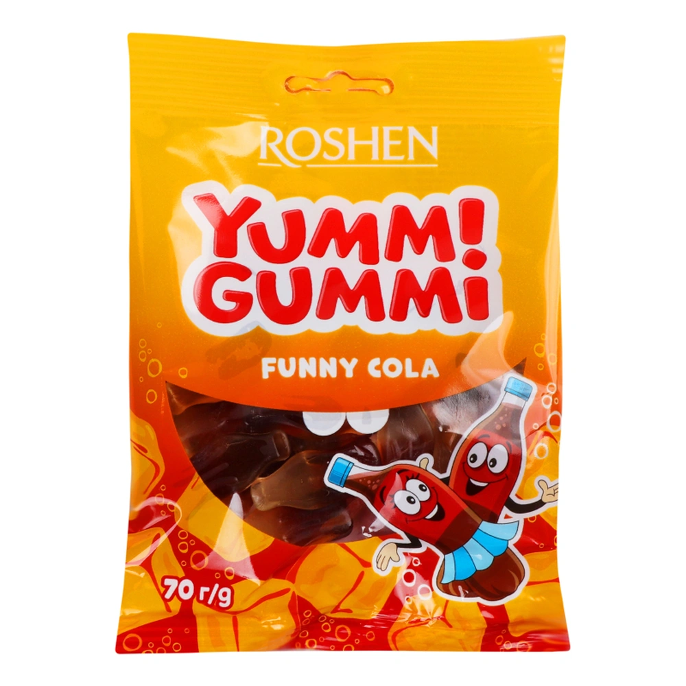 Жувальні цукерки Рошен Yummi Gummi Funny Cola 70 г