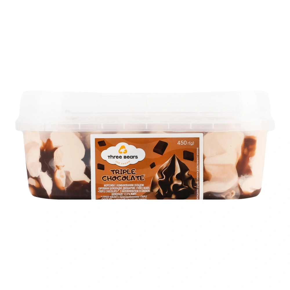 FLAVOR☆極美品☆3フル Морозиво Три Ведмеді 450г. Triple chocolate