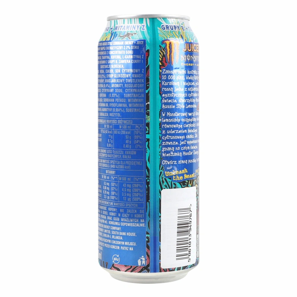 Напій безалкогольний Monster Energy 0,5л. банка Aussie lemonade Juiced