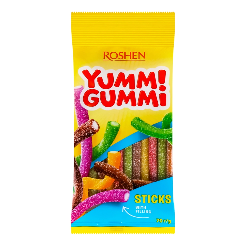 Жувальні цукерки Рошен Yummi Gummi Sour Sticks 70 г